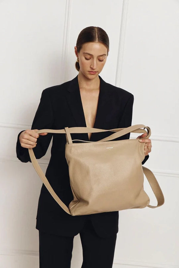 Bella 2-1 Convertible Backpack Tote - Beige