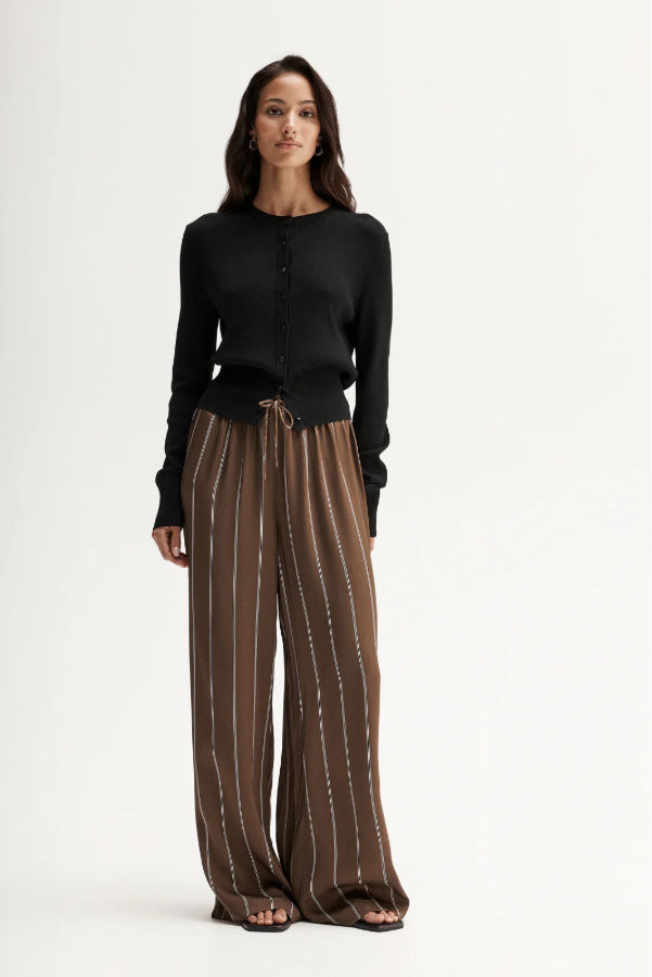 Petra Stripe Pants - Tan Stripe