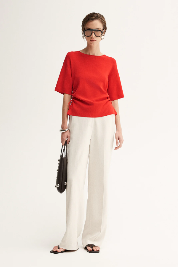 Marley Knit Top - Crimson