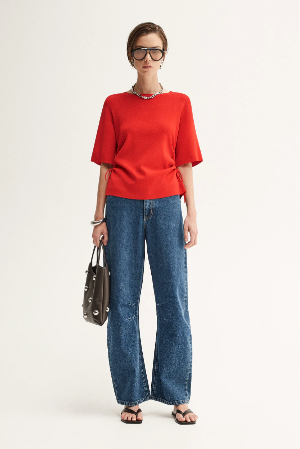 Marley Knit Top - Crimson
