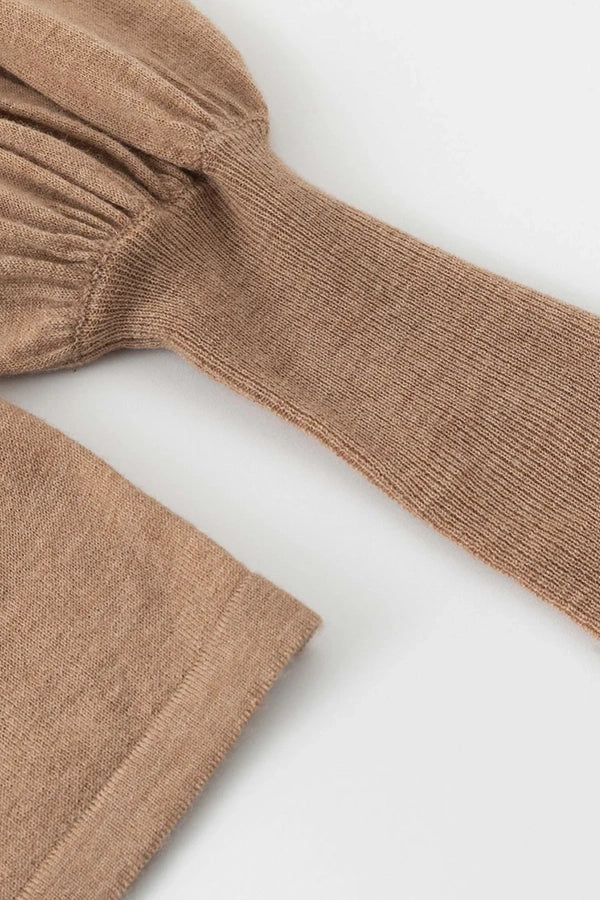 Cashmere Blend Bell Sleeve Top - Spice