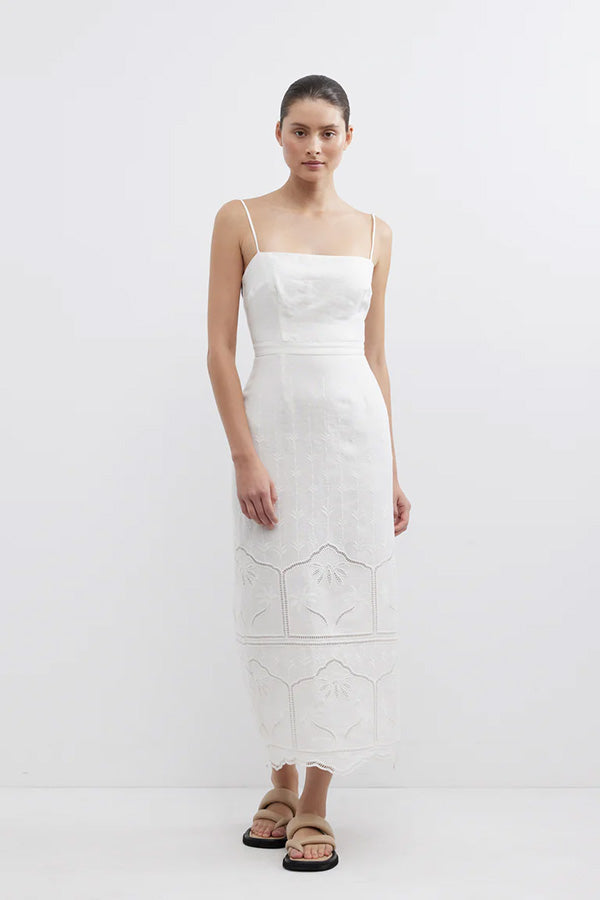 Pasduchas | Bonita Classic Midi Dress - White
