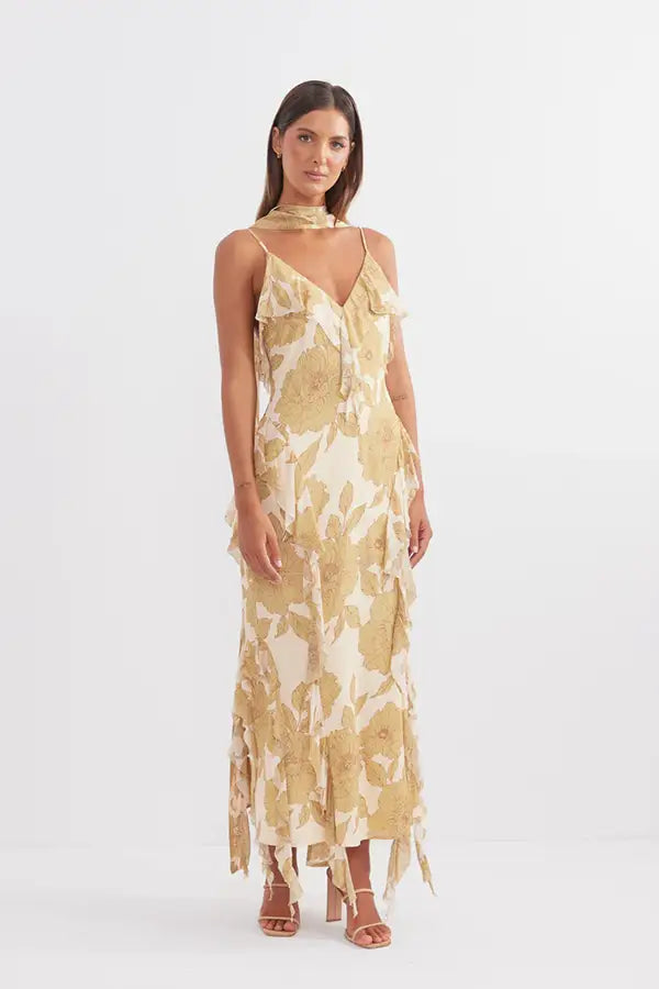 Darling Cascade Midi Dress