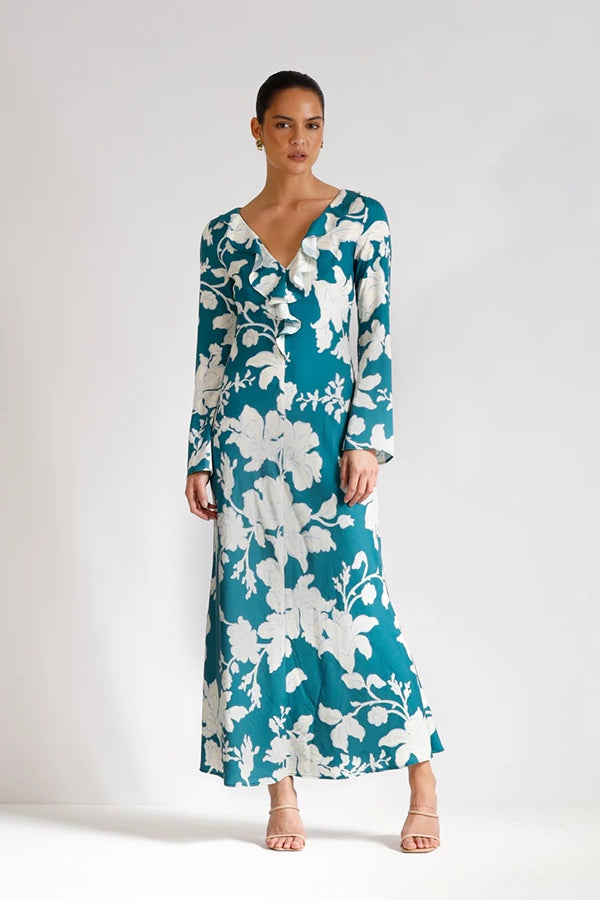 Legacy Ruffle Maxi - Teal