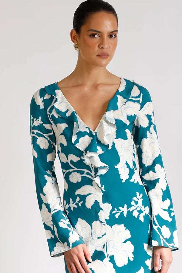 Legacy Ruffle Maxi - Teal