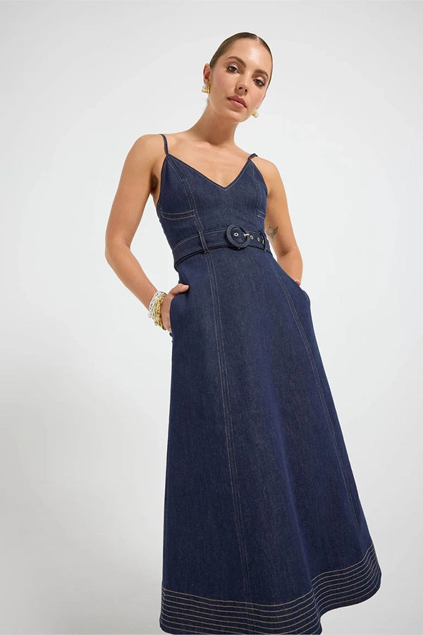 Indie Flared Midi Dress