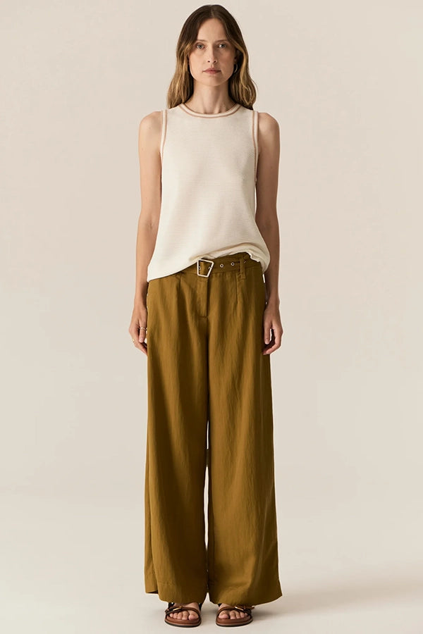 Tedd Tank - Ivory/Pink