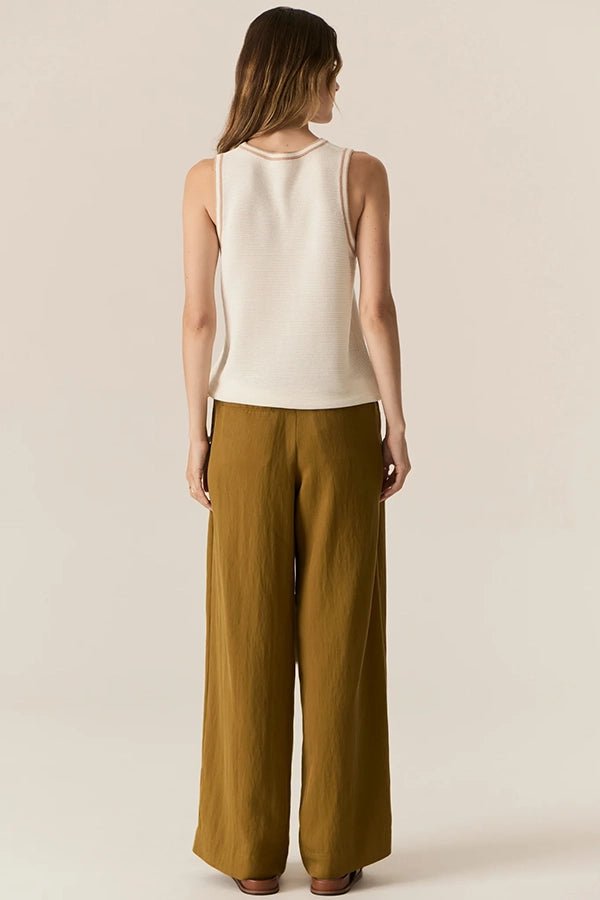 Tedd Tank - Ivory/Pink