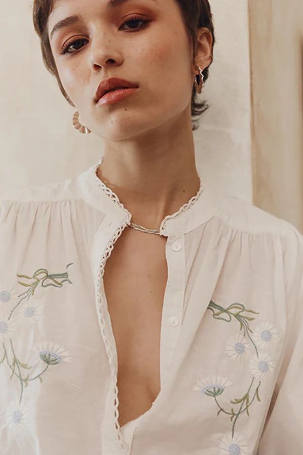 Posie Blouse - Chalk