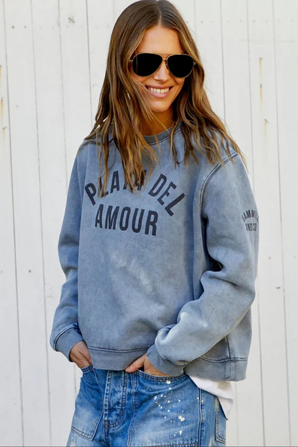 Faded Grey Playa Del Amour Sweat