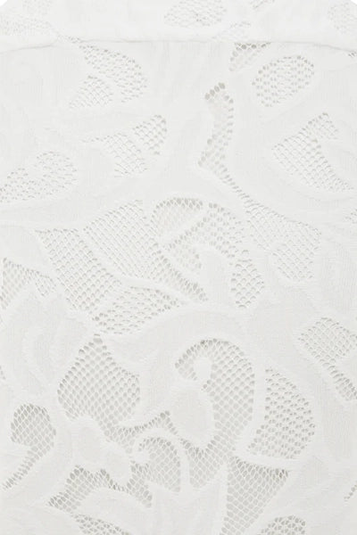 Summer Lace Shirt Dress White