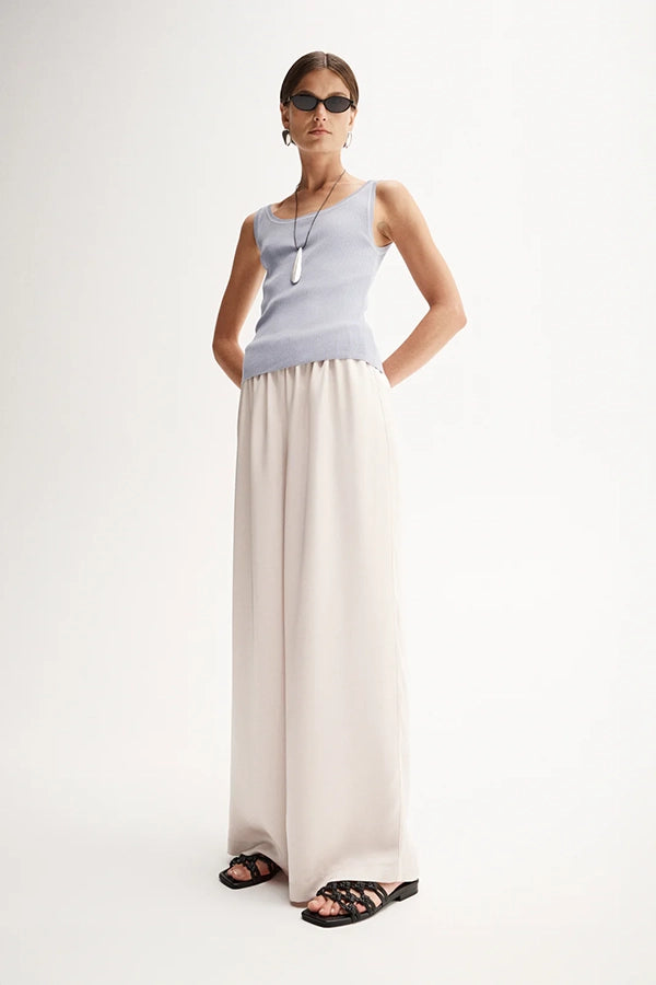 Coralie Knit Top - Dusty Blue