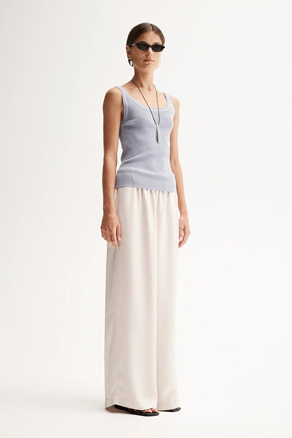 Coralie Knit Top - Dusty Blue