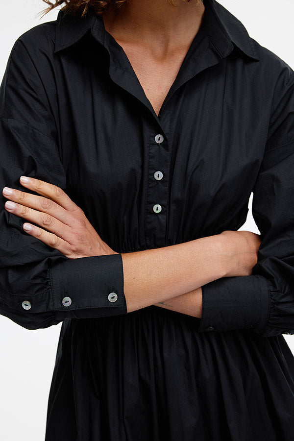 Emma Shirt Dress - Black