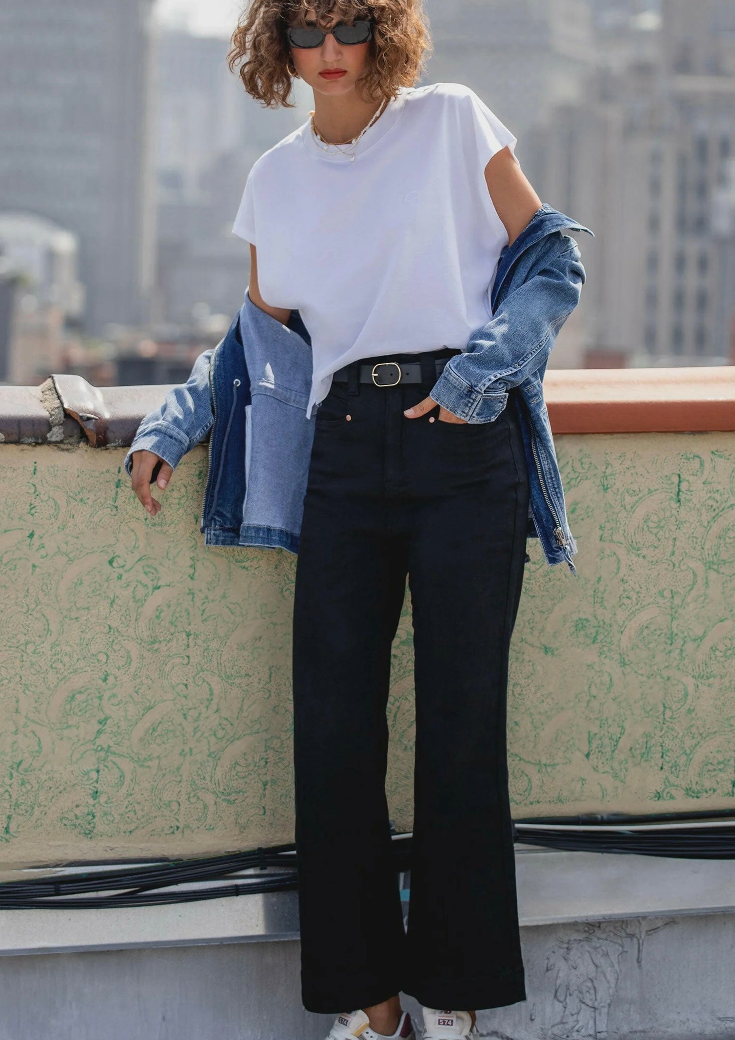 Maarte Wide Leg Jeans- Jet Black