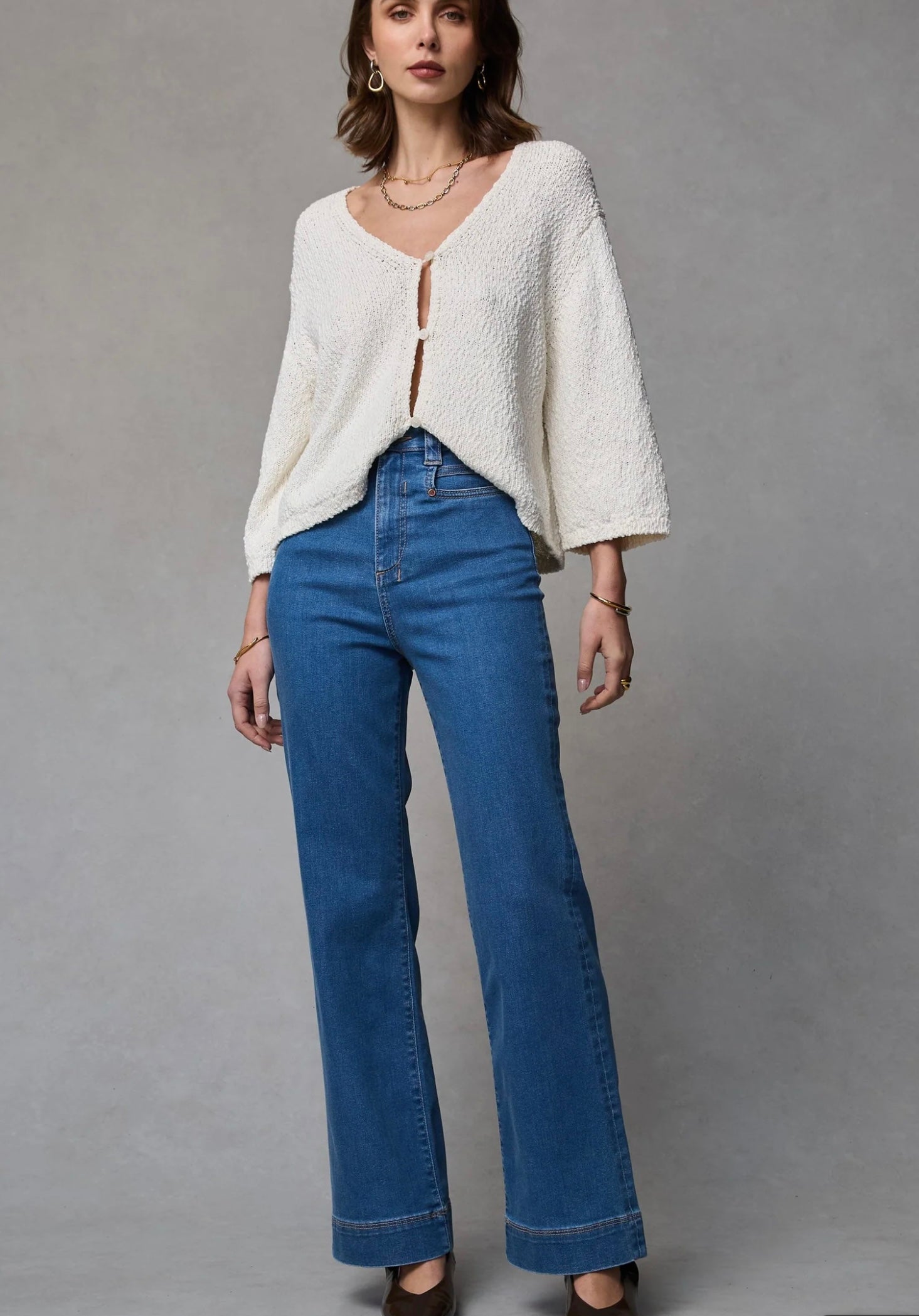 Maarte Wide Leg Jeans- Classic Blue