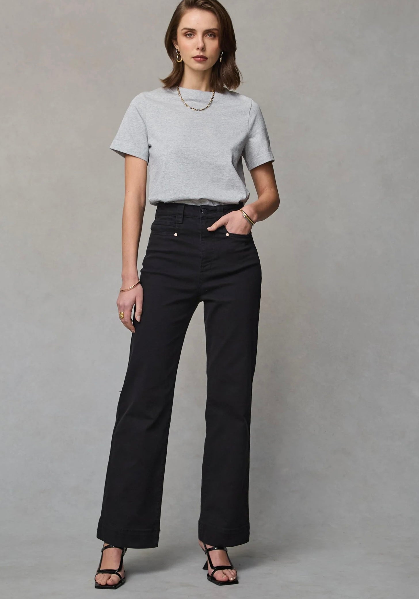 Maarte Wide Leg Jeans- Jet Black