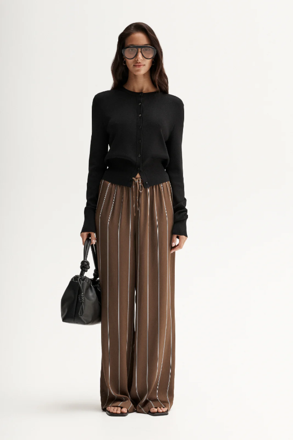 Petra Stripe Pants - Tan Stripe