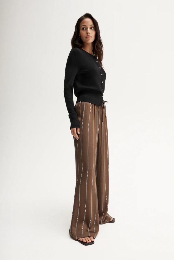 Petra Stripe Pants - Tan Stripe