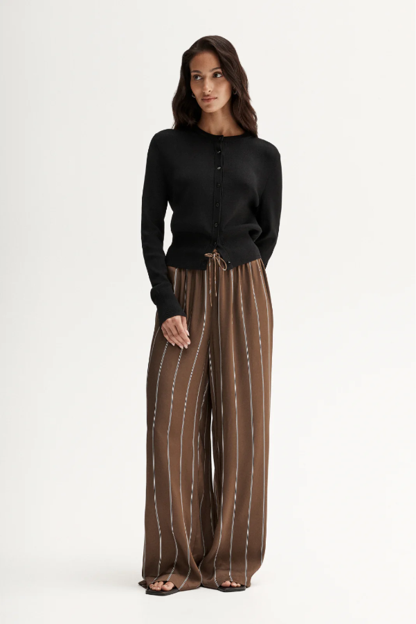 Petra Stripe Pants - Tan Stripe