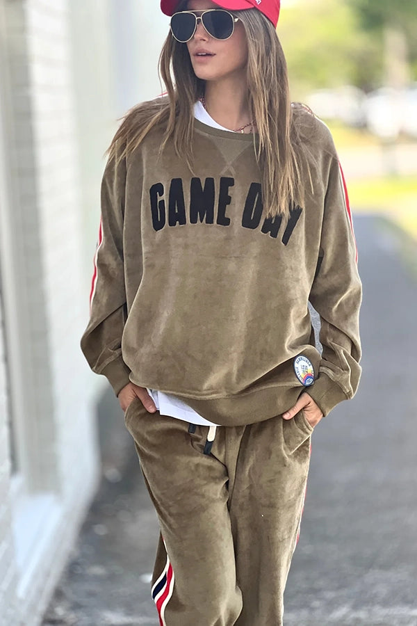 Velour Sweat - Khaki
