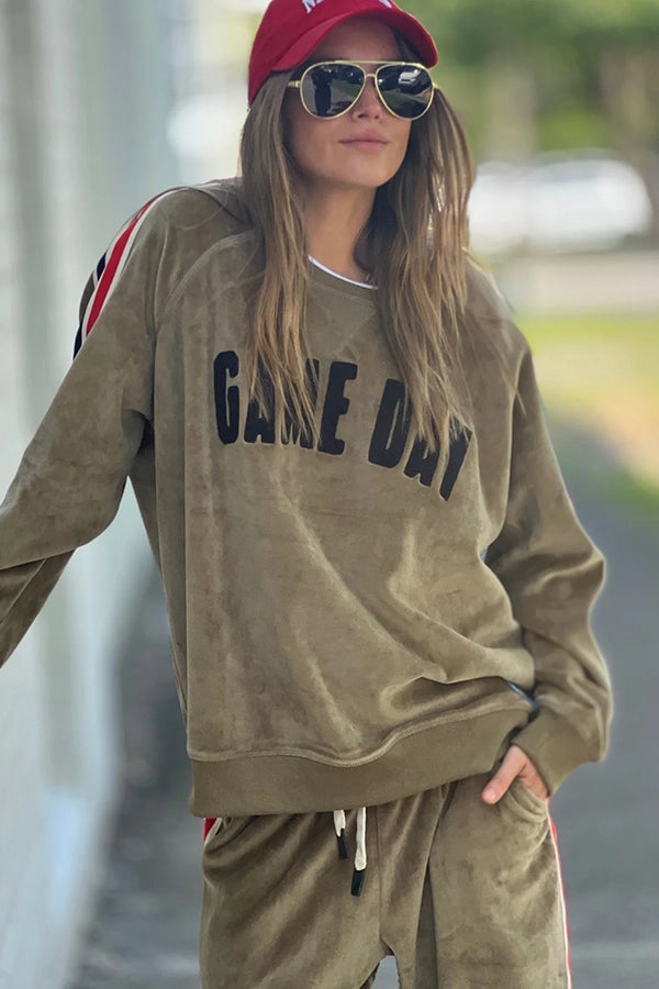 Velour Sweat - Khaki