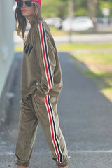 Velour Sweat - Khaki