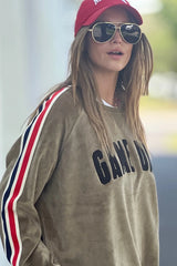 Velour Sweat - Khaki