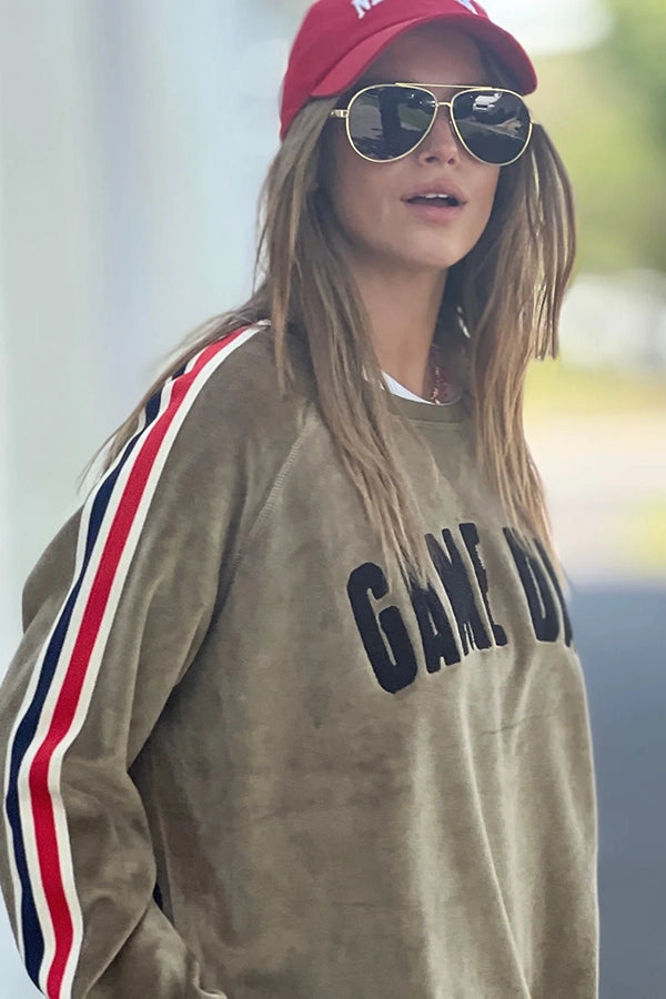 Velour Sweat - Khaki