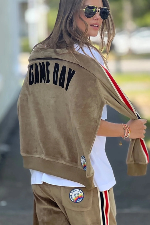Velour Sweat - Khaki