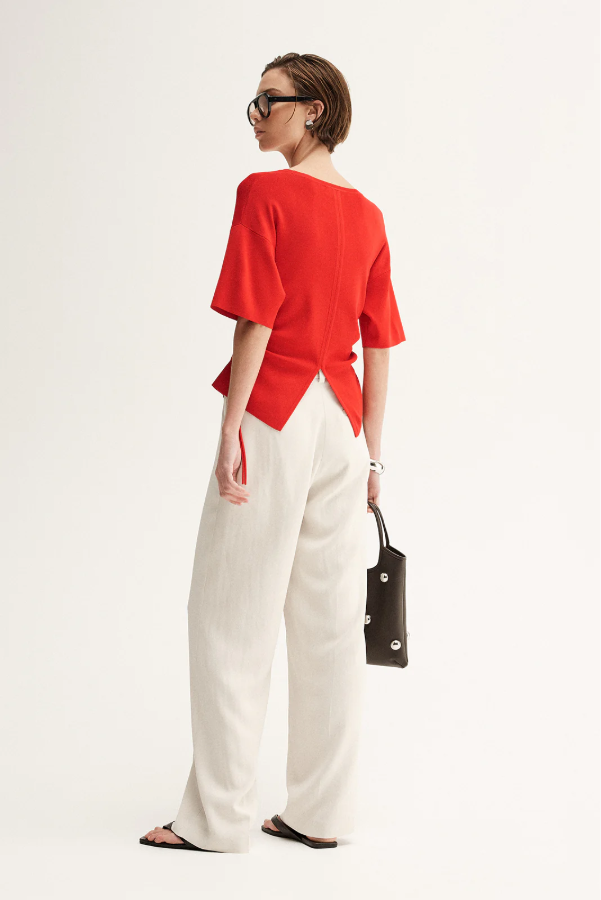 Marley Knit Top - Crimson