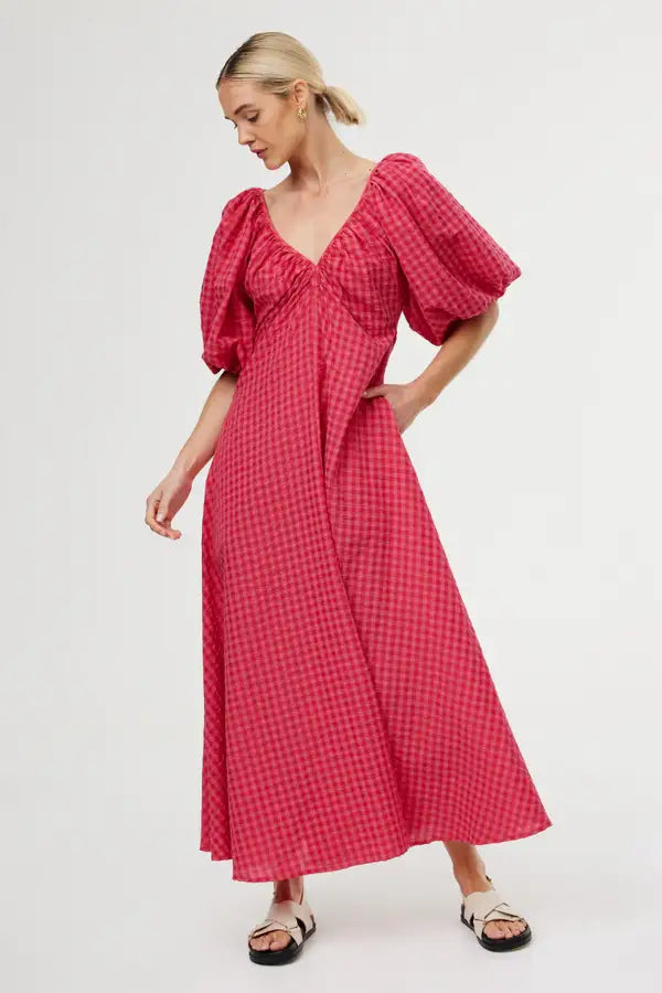 Mimi Dress - Rosas Gingham