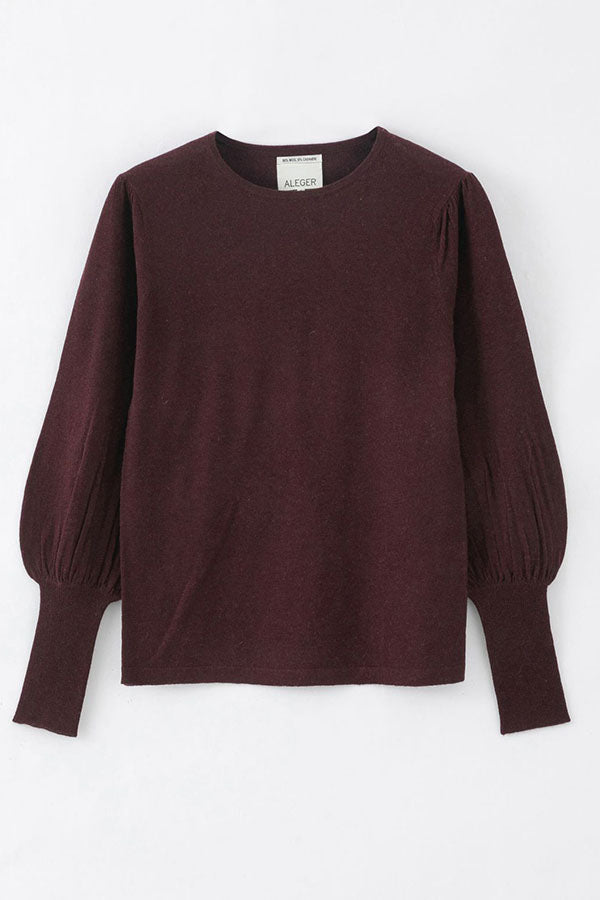 Cashmere Blend Bell Sleeve Top - Rogue Noir