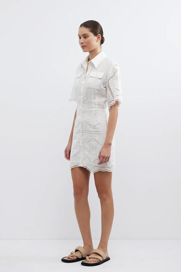 Bonita Shirt Dress - White