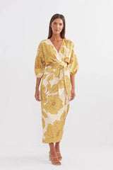 Favourite Wrap Midi - Golden