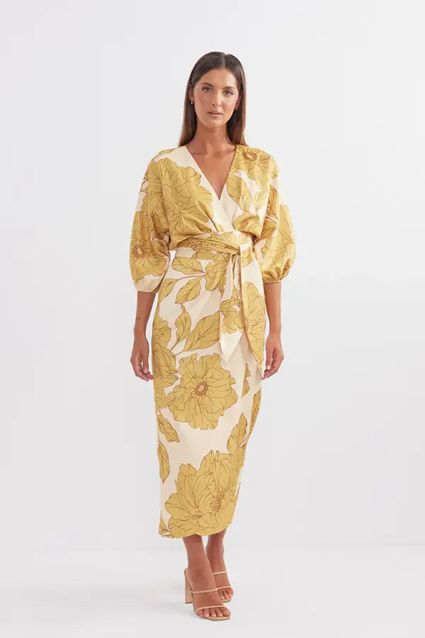 Favourite Wrap Midi - Golden