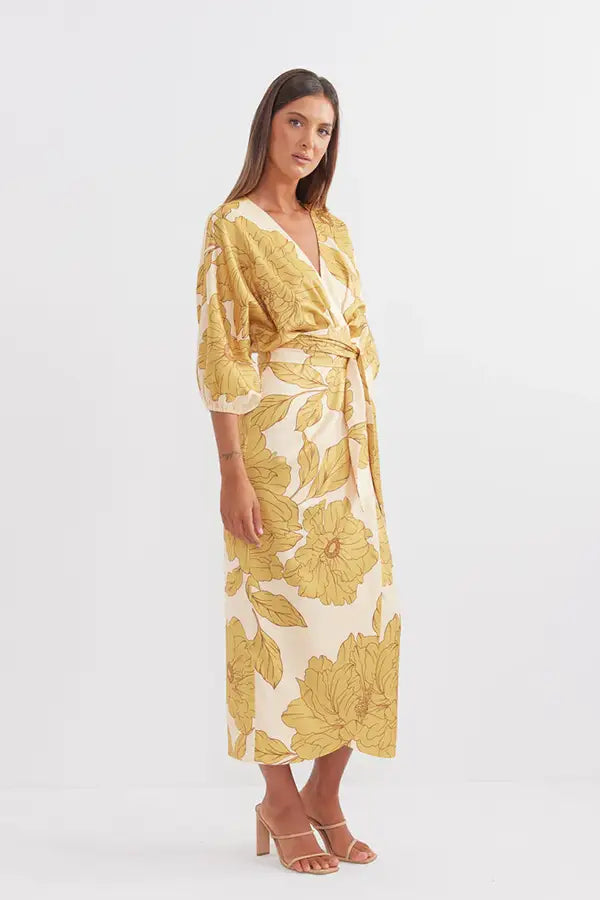 Favourite Wrap Midi - Golden