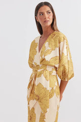 Favourite Wrap Midi - Golden