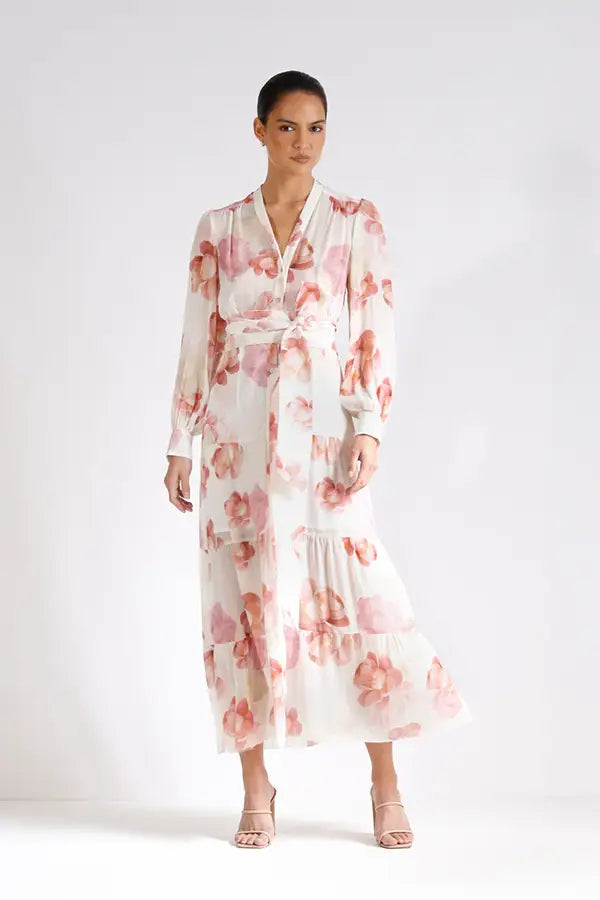 Memoirs Shirt Midi - Pink Floral