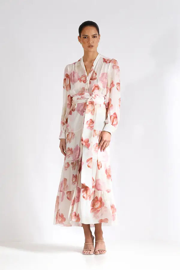 Memoirs Shirt Midi - Pink Floral