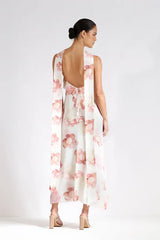 Memoirs Ruffle Midi - Pink Floral