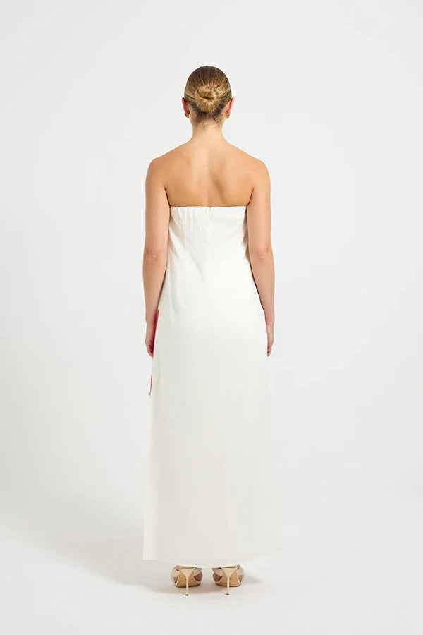 Aurelia Strapless Maxi - Magenta Floral