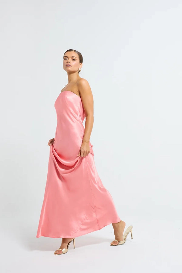 Quinn Strapless Maxi - Blush