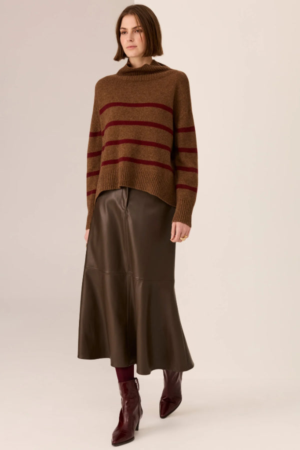 Astor Stripe Knit - Toffee Wine