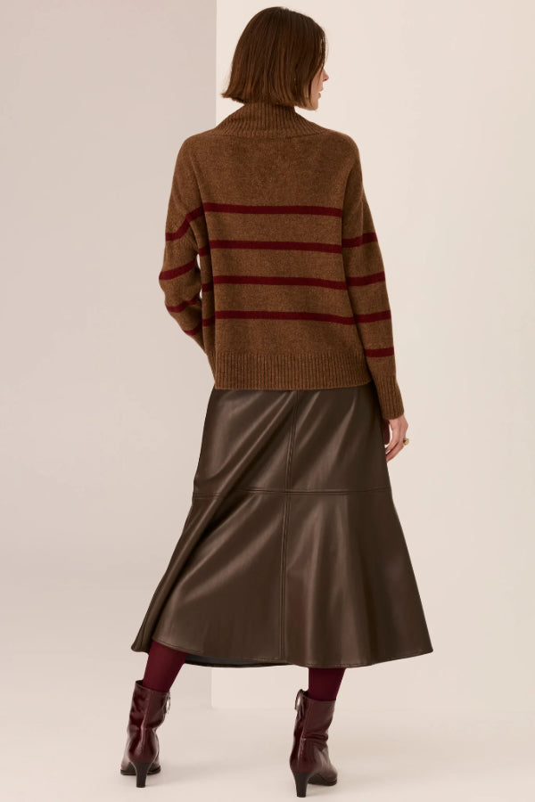 Astor Stripe Knit - Toffee Wine