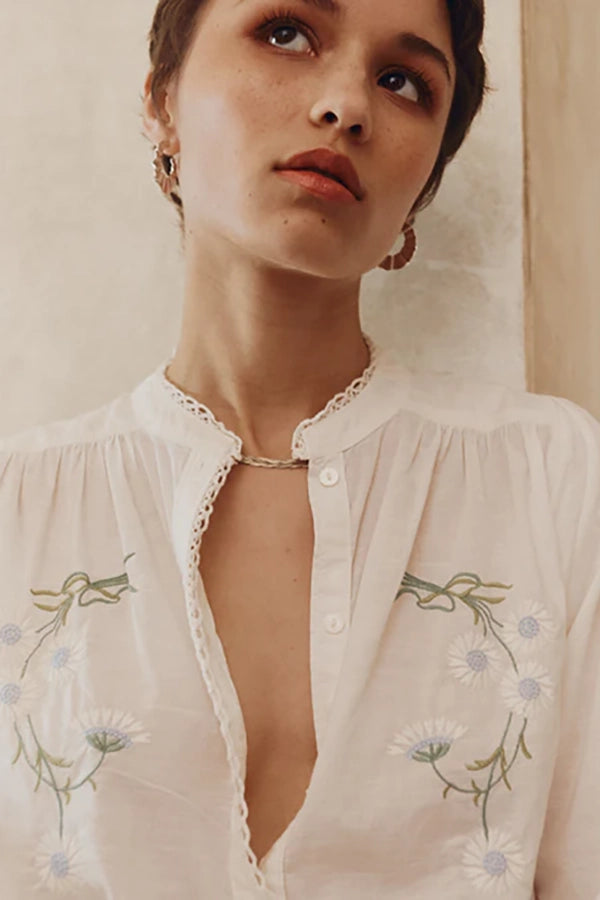Posie Blouse - Chalk