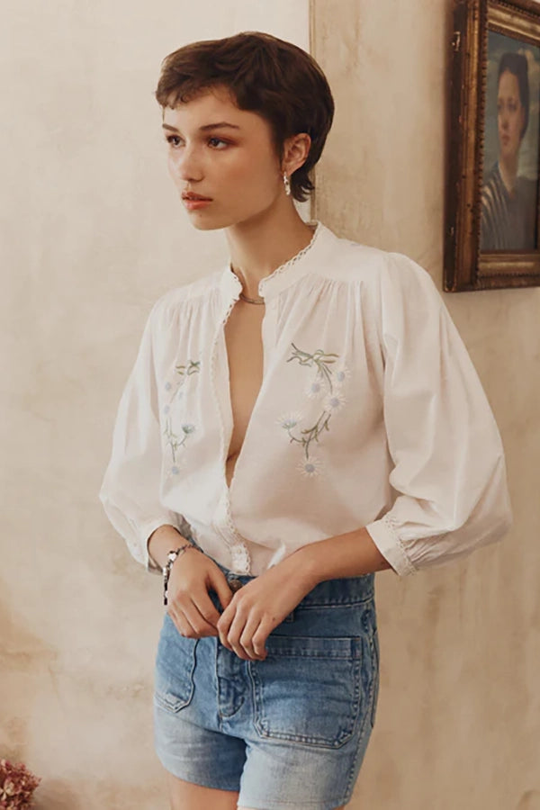 Posie Blouse - Chalk