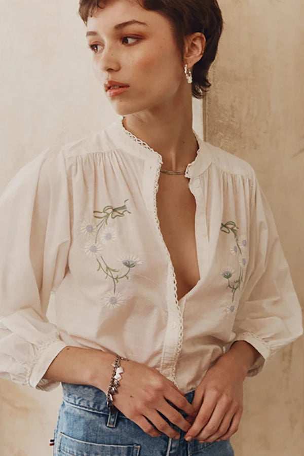 Posie Blouse - Chalk