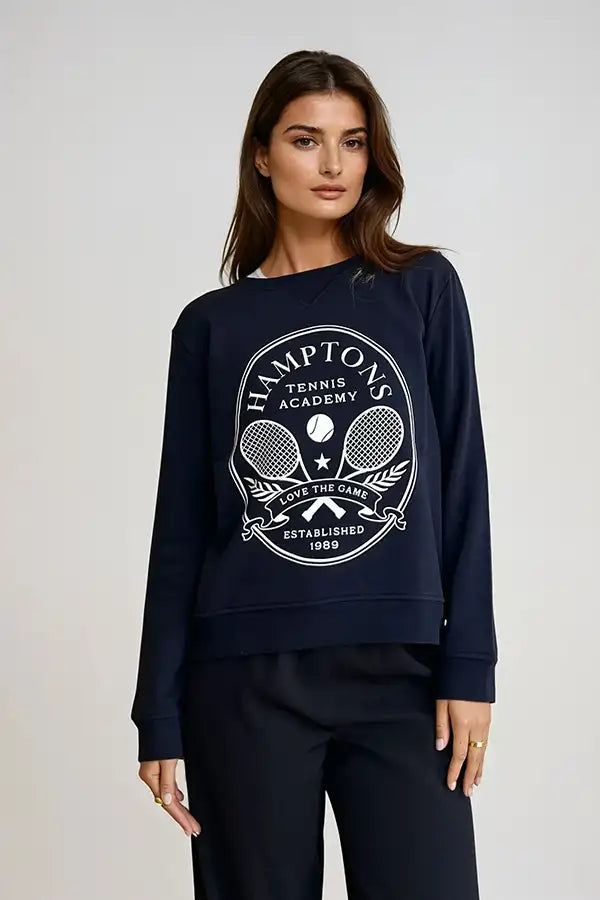 Hamptons Navy/White Sweatshirt