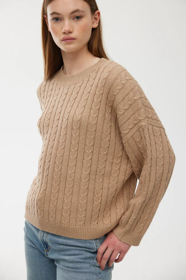 Willa Cable Knit - Latte